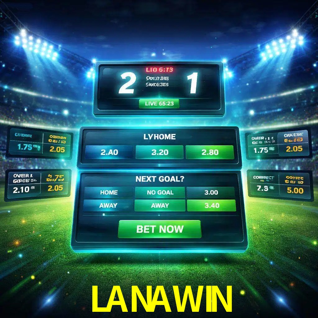 Vista de apuestas en vivo LANAWIN durante un partido en curso